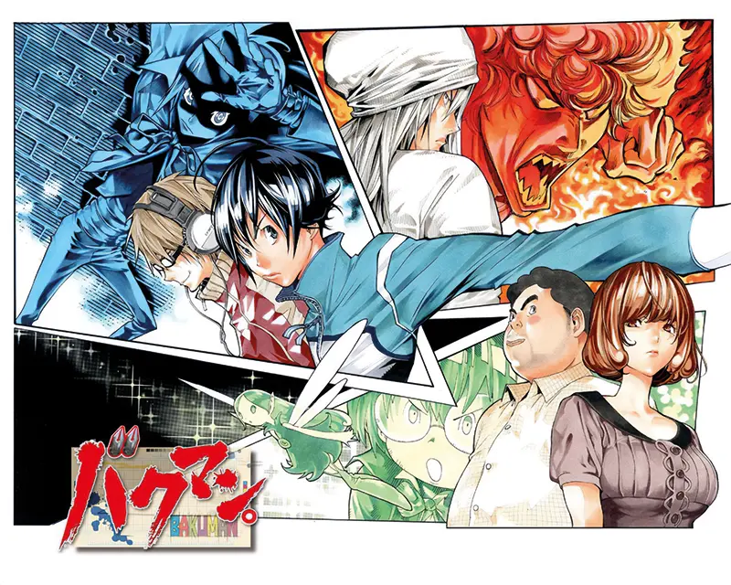 Illustrazione promozionale del manga Bakuman di Takeshi Obata Illustrazione promozionale del manga Bakuman di Takeshi Obata