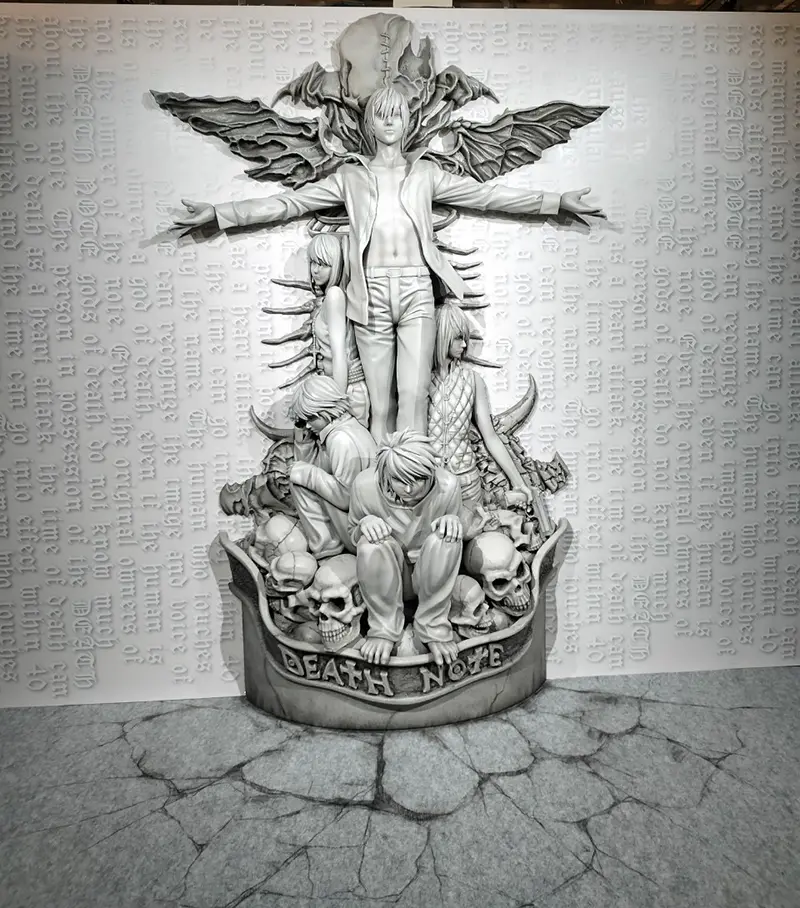 Riproduzione in 3D della copertina del dodicesimo volume del manga Death Note, di Takeshi Obata Riproduzione in 3D della copertina del dodicesimo volume del manga Death Note, di Takeshi Obata