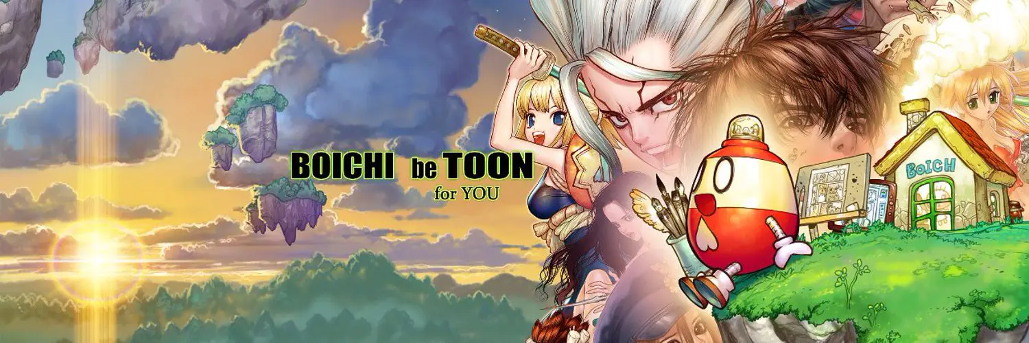 Autoritratto di Boichi nel banner di un account social ufficiale