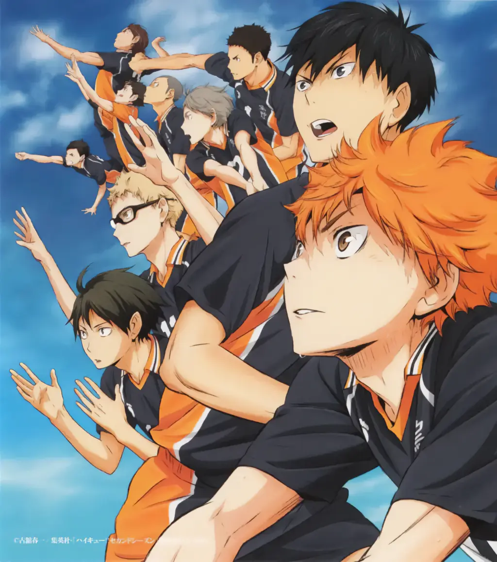 Illustrazione dall'anime di Haikyuu, opera di Haruichi Furudate