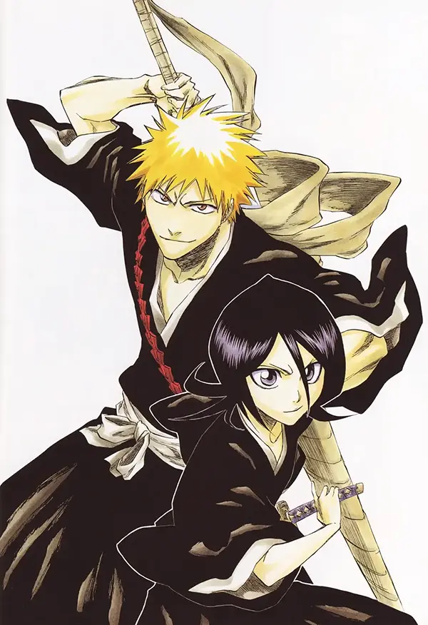 Illustrazione dei protagonisti del manga Bleach di Tite Kubo Illustrazione dei protagonisti del manga Bleach di Tite Kubo