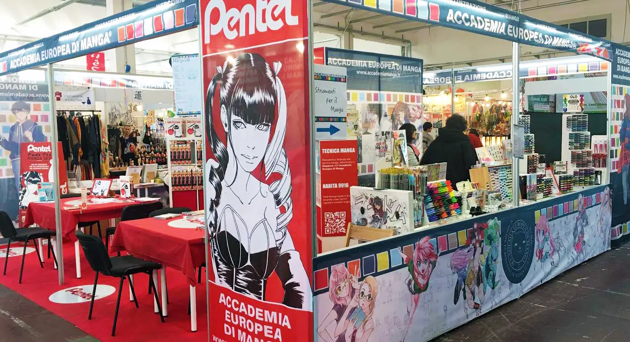 Stand dell'Accademia Europea di Manga a Lucca Comics Stand dell'Accademia Europea di Manga a Lucca Comics