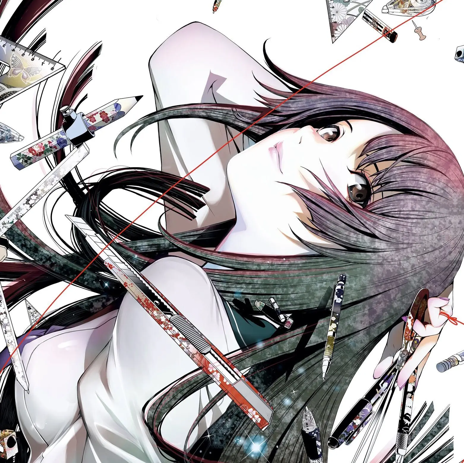 Illustrazione di Bakemonogatari, realizzata da Oh! Great